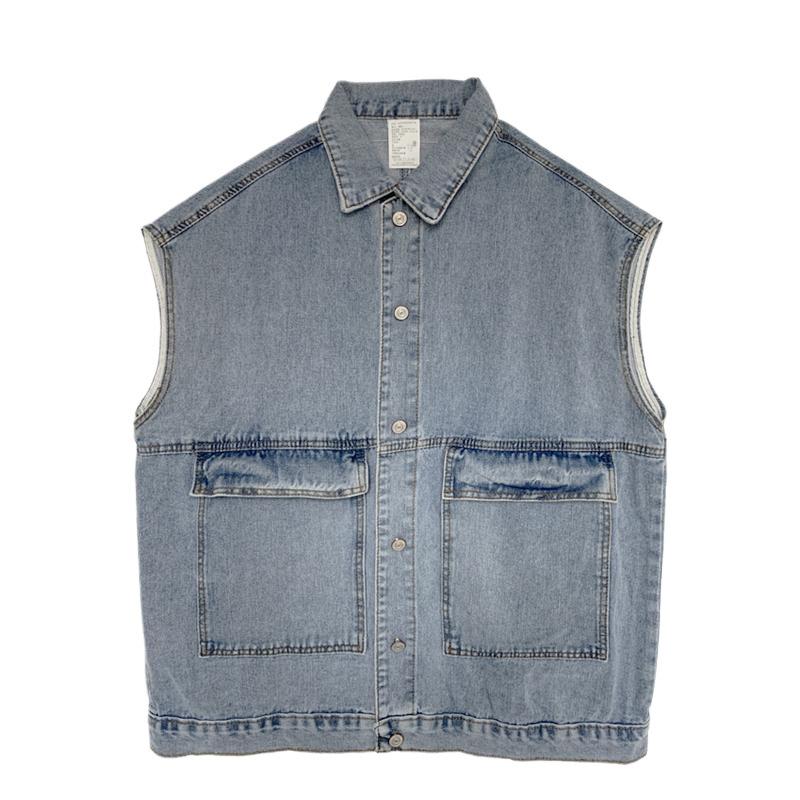 Damen Retro Lockerer Mittellanger Jeansweste - Koreanischer Hong Kong Stil, Frühling/Sommer 2026