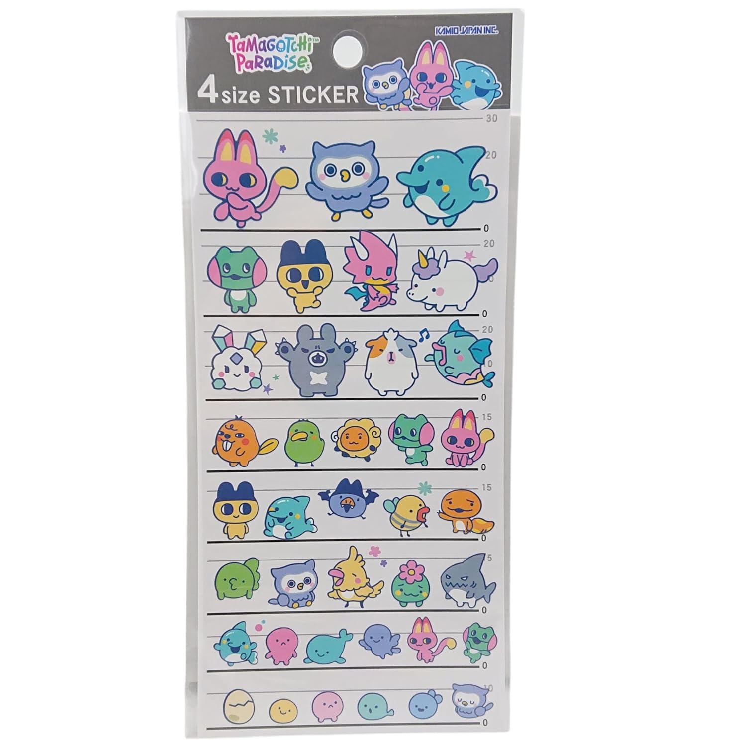 Kamio Japan Tamagotchi Paradise 4 Size Sticker B Character Seal 230848