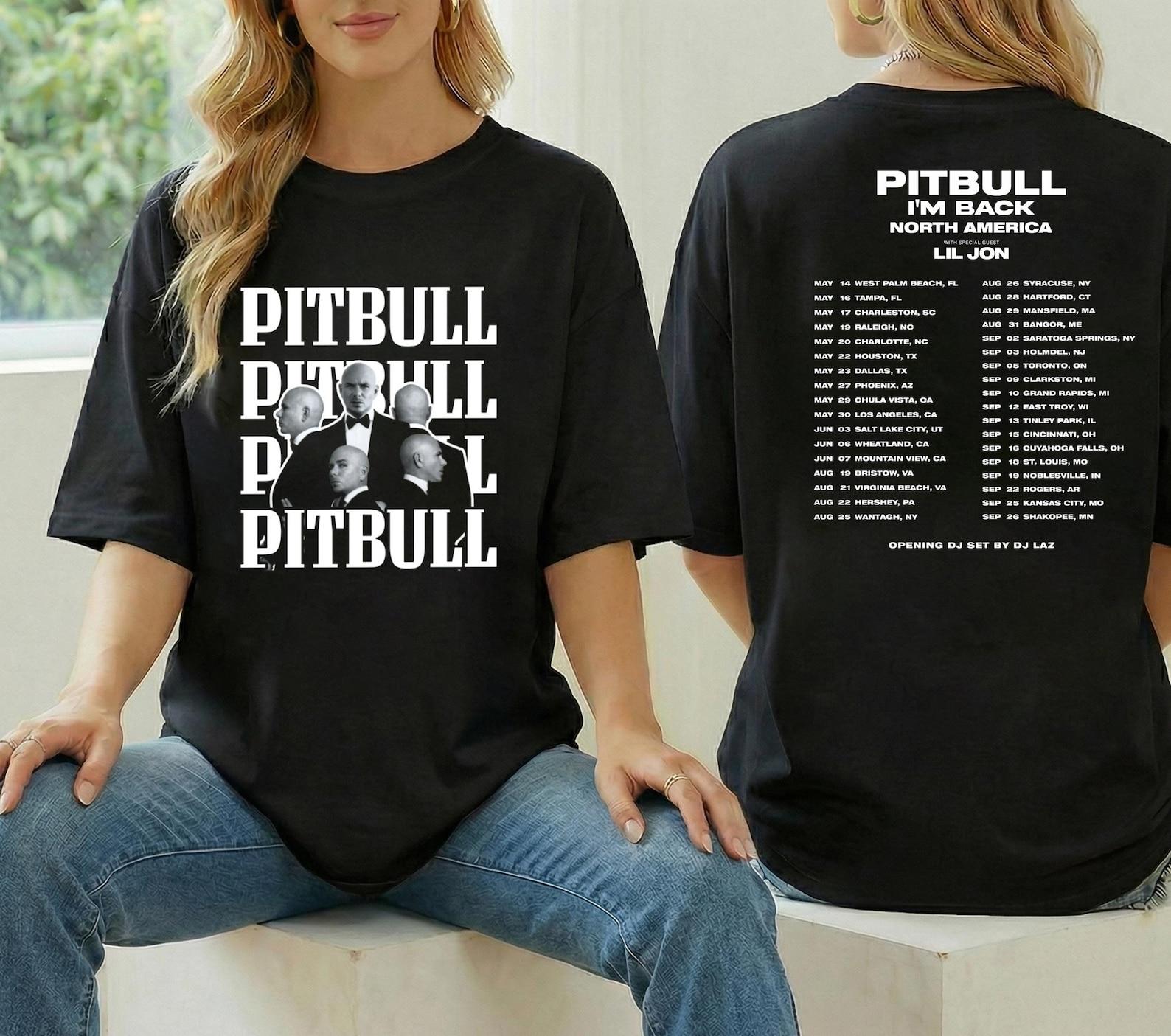 Graphic Pitbull 2026 Tour Shirt, Pitbull I m Back Tour Shirt, Pitbull Hiphop Tee, Pitbull Fan Gift, Pitbull Tour Merch, Pitbull Rapper Shirt S