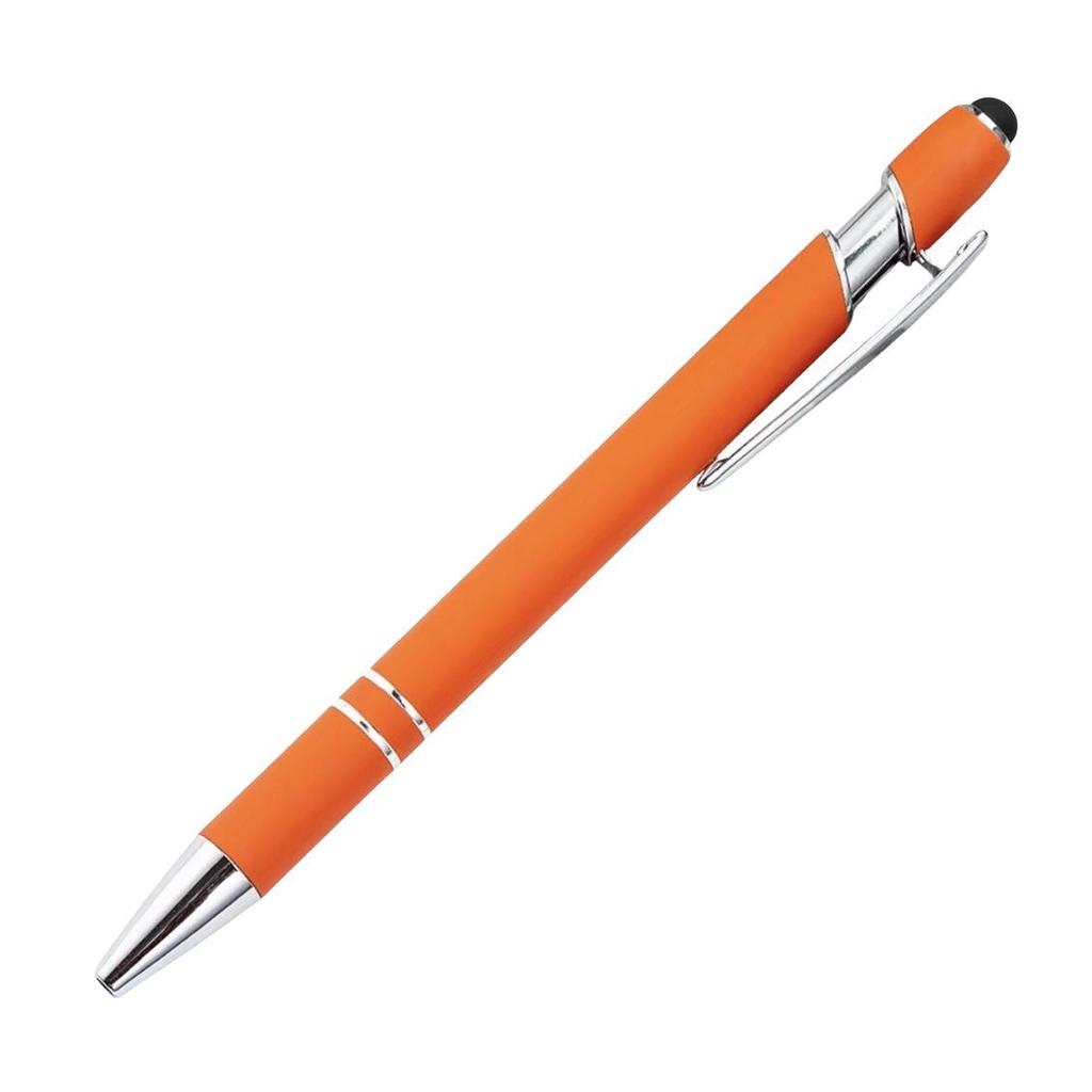 Engraved Aluminum Touchscreen Ballpoint Pen with Spray Paint Finish - Perfect for Gifts and Advertising