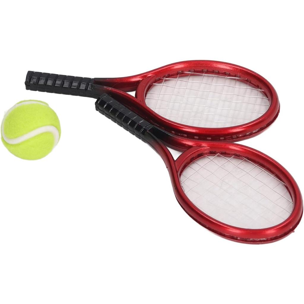 Doll Tennis Racket 1/12 Scale Home Decor Perfect Details Miniature Tennis Racket with Storage Bag for Kids
