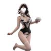 Ruo Lan Sexy Kuhmuster & Leopard Bodysuit Weihnachtliches Dessous-Set