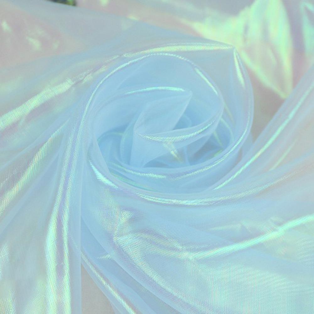

Тонкие ткани органза Прозрачный декор Вуаль Материалы ручной работы Мягкая тюлевая ткань Дизайнерская небесно-голубой