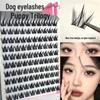Ten Row Clustered Glue-Free Natural Dog-Eye False Lashes