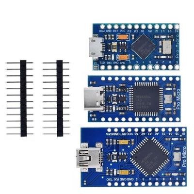 Pro Micro Atmega32U4 5V 16Mhz Replace Atmega328 For Pro Mini With 2 Row Pin Header Mini Usb Interface