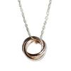 10k White Yellow Pink Gold Pendant Necklace for Sa251 [Four-Leaf Clover] Gold, Gold, Women