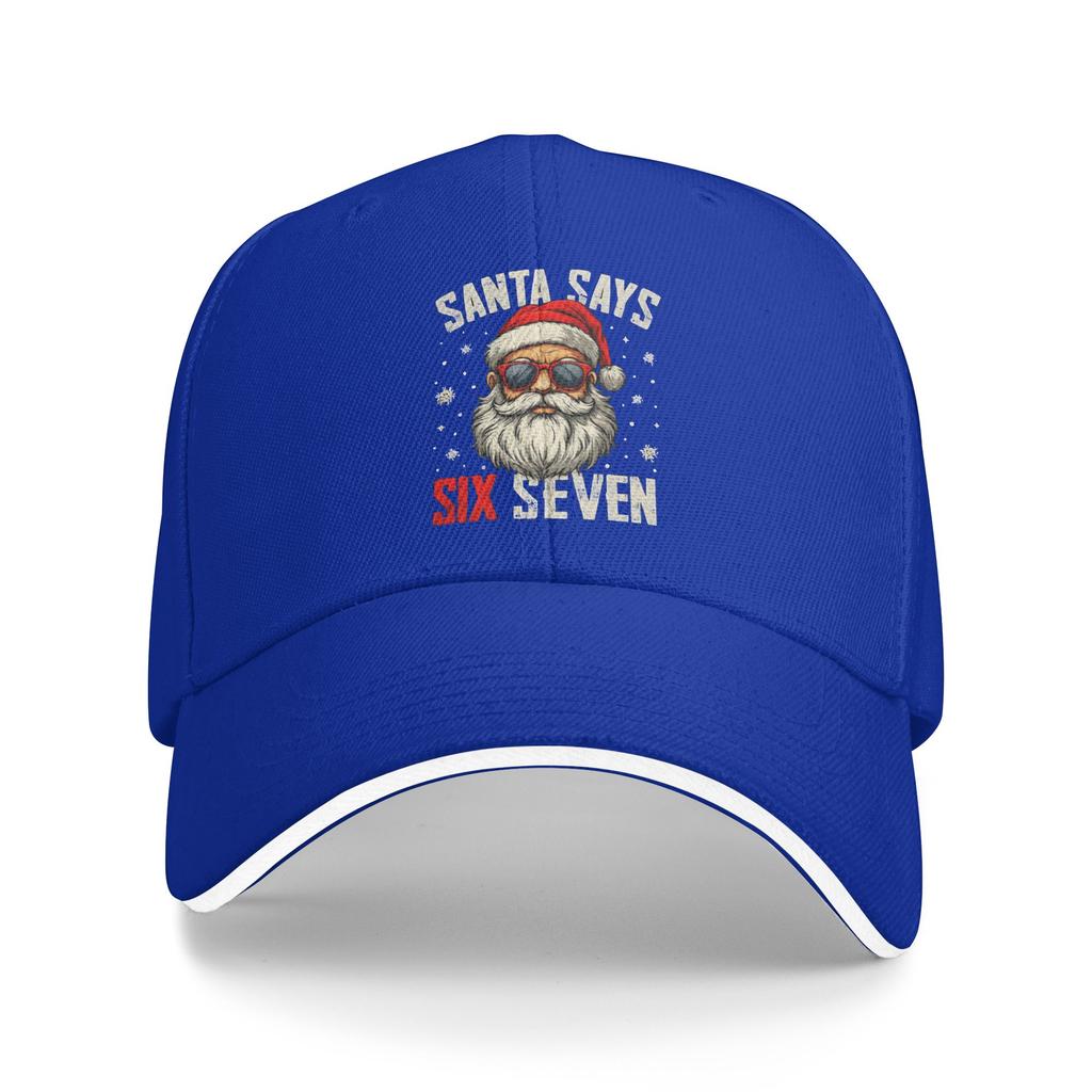 christmas Humor Santa Says Six Seven 67 Sun Baseball Cap Summer Classic Hip Hop Hats For Men Women Running Hippie Snapback Cap