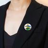 3 Styles Funny Desert Cactus Man  Enamel Brooches Beard Guitar Extrovert Hat Cactus Pins For Backpack Bag Ornaments