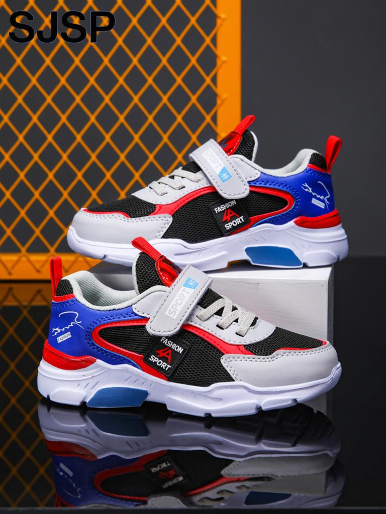 Children's Sports Shoes for Boys, Fashionable Mesh Breathable Casual Sports Shoes, Lightweight Running Shoes, Comfortable