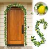 Guirlande Citron Artificiel Décor Suspendu Citron Rotin Faux Citron Guirlande avec Feuilles d'Eucalyptus Liane Porte d'Entrée Fête Décoration Maison