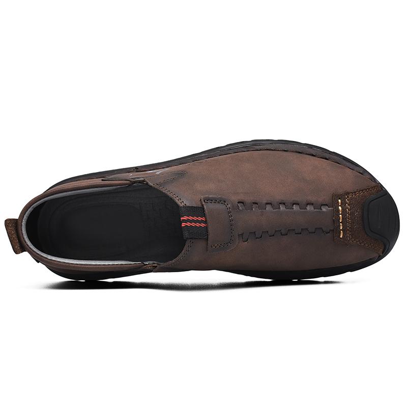 Handmade Retro Leather Shoes Men Loafers Fashion Casual Shoes Men Flats Moccasins Men Shoes Leather