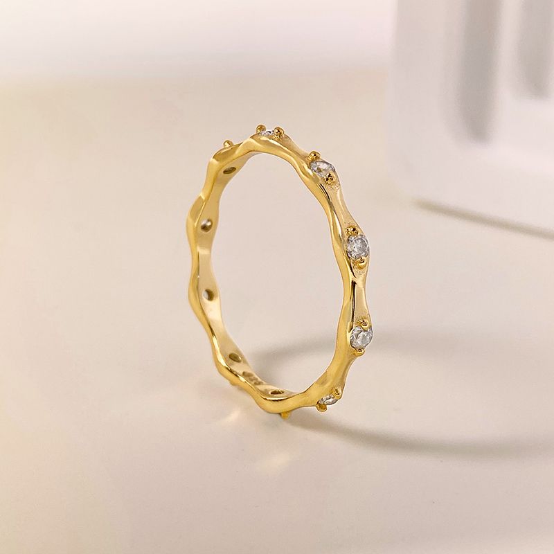 925 Silver Fashion Round Plain White Zircon Ring For Women Anniversary Party Creativity High Quality Fine Jewelry