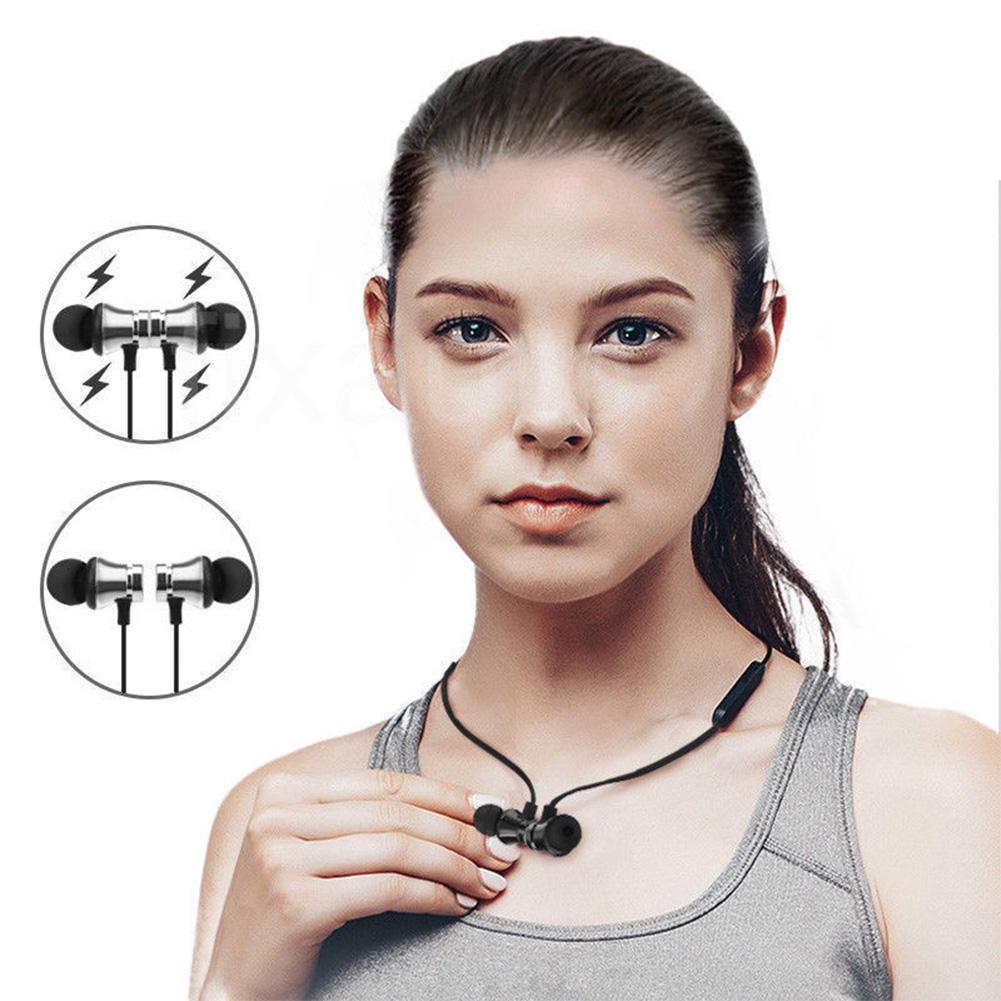 Magnetic Bluetooth Headset Movement Into The Ear Hanging Neck Wireless Bluetooth Headset