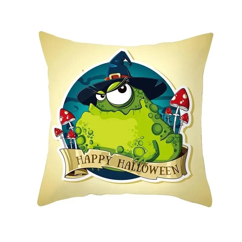 Halloween Horror Haunted House Spider Pattern Office Living Room Sofa Car Decorative Pillowcase
