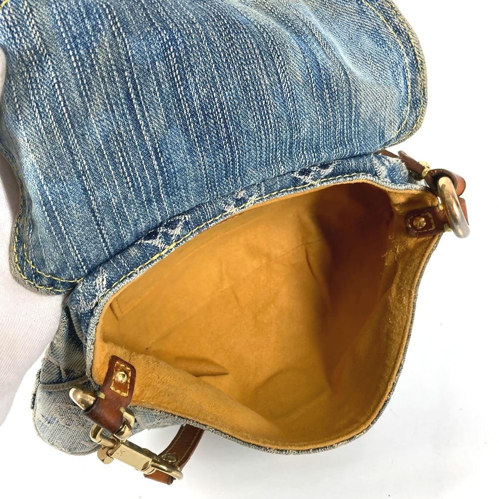 Louis Vuitton M95050 MonogramDenim Mini Pleaty Hand Bag Shoulder Bag blue