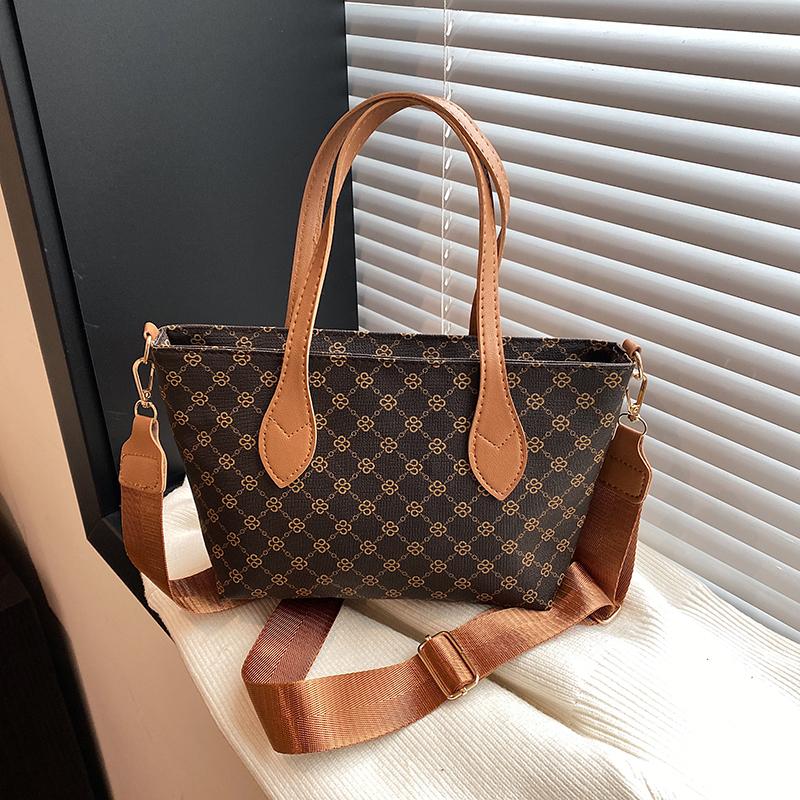 

Женская винтажная сумка через плечо с геометрическим принтом, легкая сумка из искусственной кожи со съемным ремешком и молнией для повседневного использования, сумка через плечо