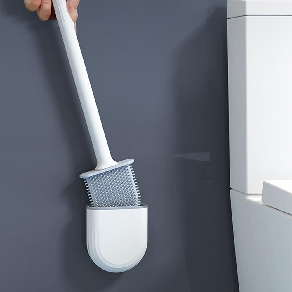 Xiaomi Silicone Toilet Brush Wall Mounted Cleaning Brush with Quick Drying Holder Bathroom Tool