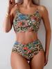 Women's One-Piece High-Waisted Printed Swimsuit - Sexy Bikini Separates