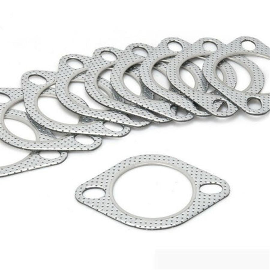 10PCS 2.5" 2-Bolt High Temp Exhaust Gasket Turbo/Header Down/Dump Pipe Flange