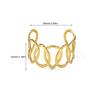 Titanium steel open bracelet gold-plated adjustable metal bracelet female exaggerated fashion hip-hop