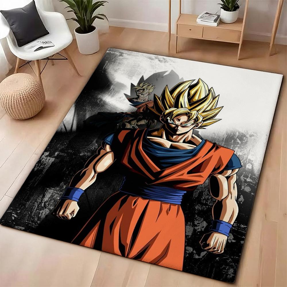 Super Saiyan Goku Patterned Rug Allseason Carpet For Kids Bedroom Play Area Home Decor Valentine'S Day Gift