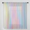 Cortinas transparentes con diseño de arcoíris claro y fluido, con protección UV, lavables a máquina, de poliéster, para sala de estar, dormitorio, cocina, cafetería y restaurante.
