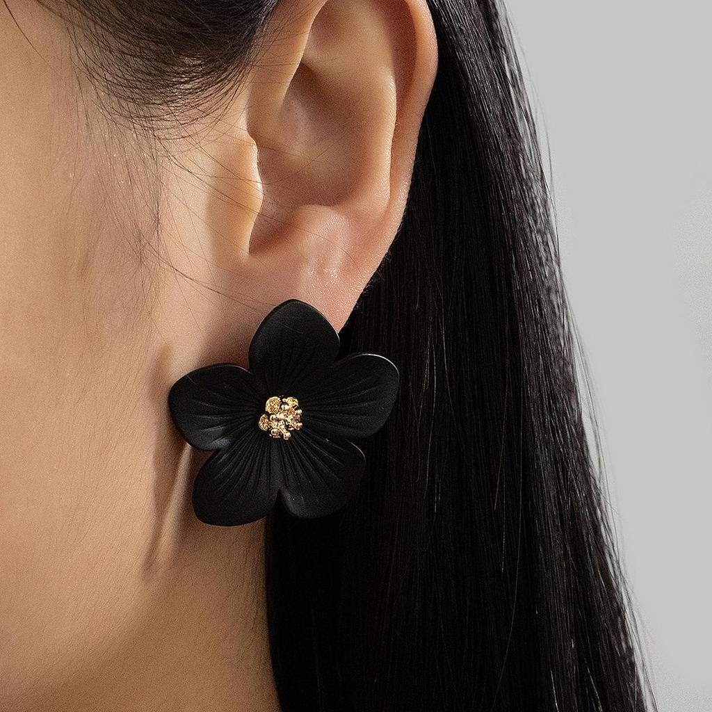 Europäische und Amerikanische Mehrschichtige Blumearrings im bunten Legierungsdesign