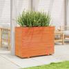 Plant Pot Wax Brown 90 X 40 X 72 Cm Solid Pine Wood
