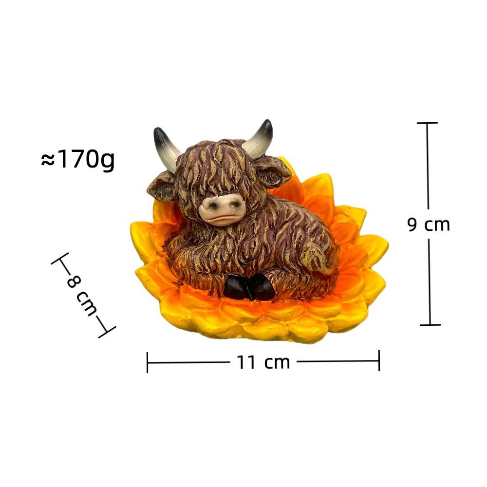 Trendy Resin Yak Figurines Cute Creative Yak Doll Handicrafts Garden Courtyard Decor Gift