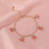 Korean-Style Mori Girl Sweet Cherry Bracelet for Women – Simple INS Design, Niche Style Student Bangle.