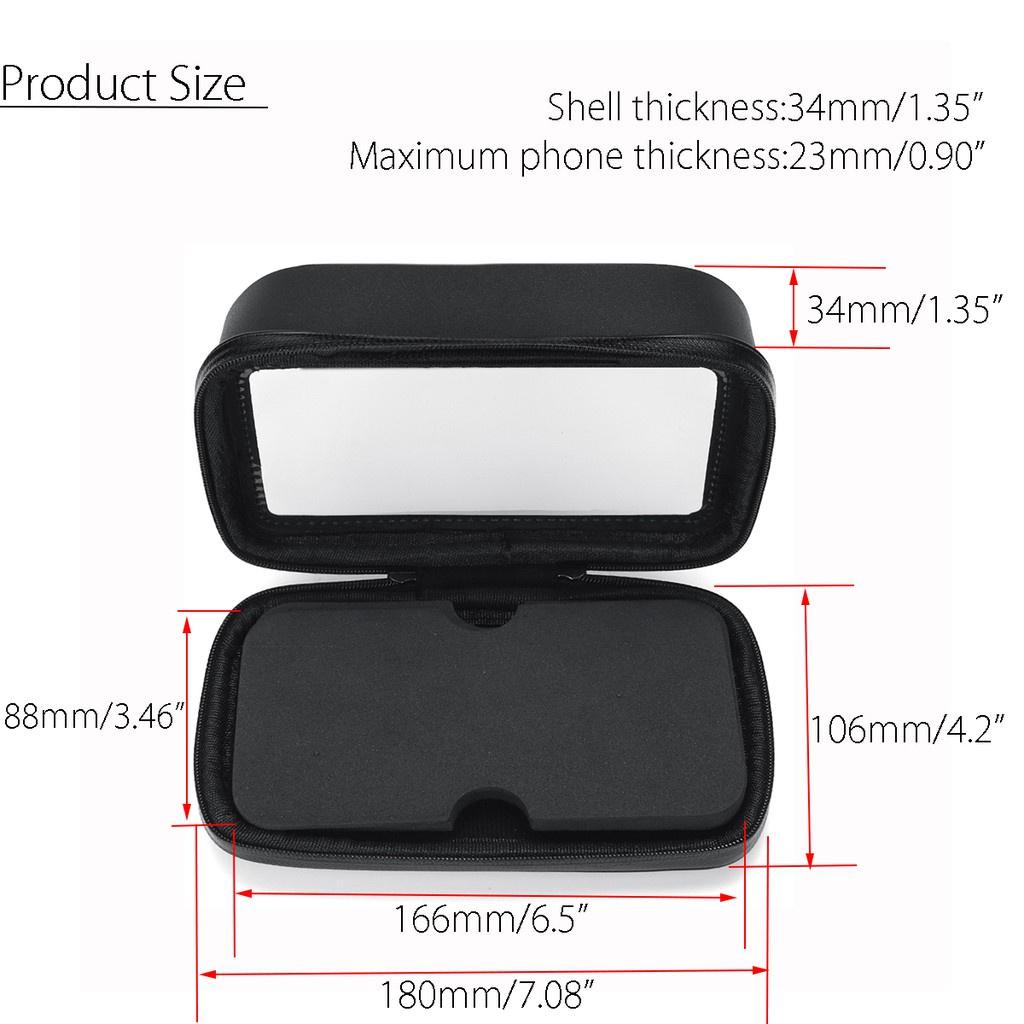 6.3" Waterproof Bike Bicycle Mobile Phone Holder Stand Motorcycle Handlebar Rearview Mount Bag Case For Phone
