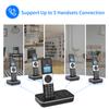 D1002 TAM-T 3-Handset Cordless Phone with Answering Machine Caller ID/Call Waiting 1.6 Inch LCD 3 Lines Screen Display Rechargea