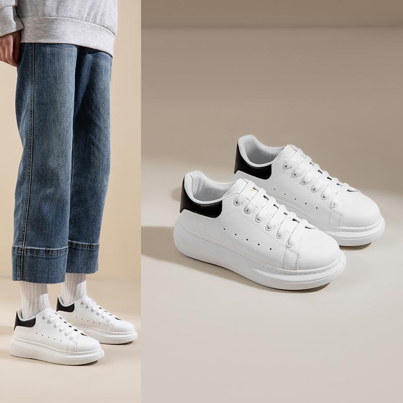 Fashion heightening little white shoes men's 2025 spring new versatile breathable casual shoes student platform non-slip sports shoes