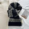Wendebarer Schwarzer Fair Isle Winter-Snood - Gemütlicher und Stilvoller Weihnachtsstrickschal