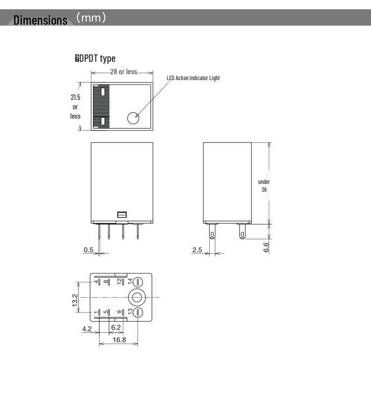 8-pin Intermediate Relay 2NO 2NC | RN2S-NL-D24/A220