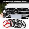 2025 Hot For Benz 1pc 188mm/210mm ABS Car Front Grille Badge Decal Cover Emblem For Benz W204 W205 W210 W211 W212 W213 A/C/E/S C