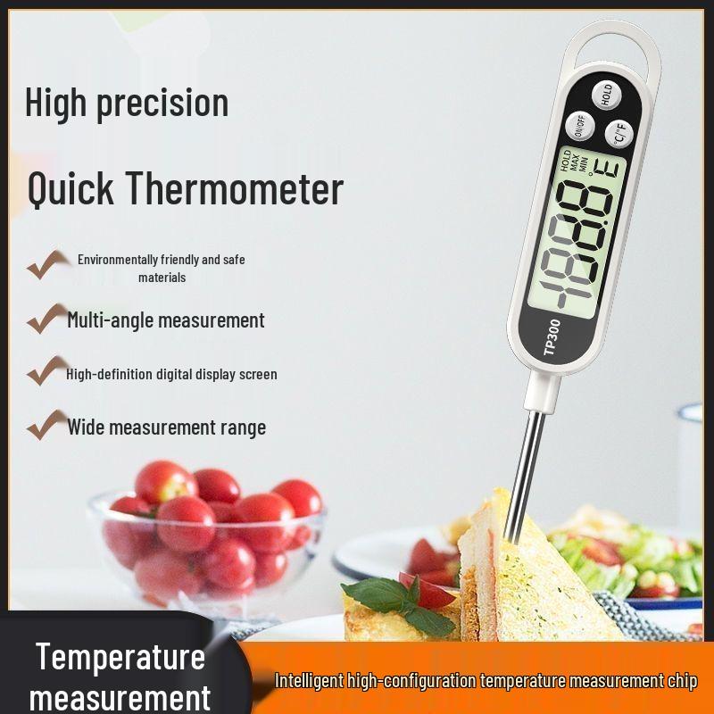 High Precision Kitchen & Baby Food Thermometer with Water and Oil Probes 1-pack