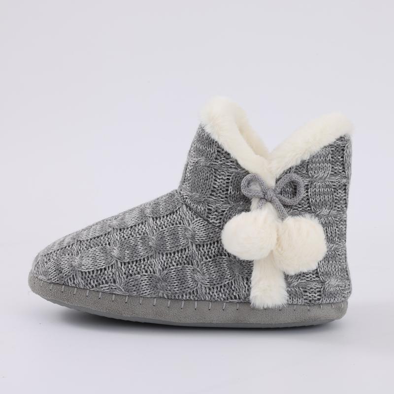Fashion Shevalues Winter Plush Lining Snow Boots For Women Fashion Slippers Flat Bottom Cozy Ankle Boots Furry Warm Outdoor Cotton Boots
