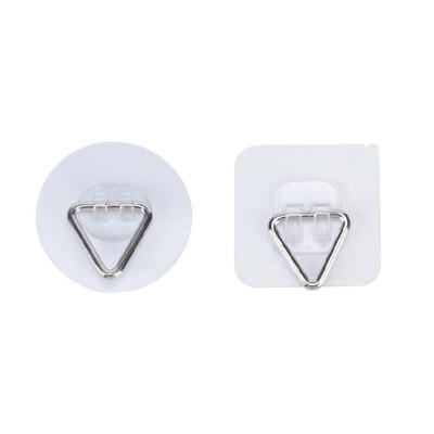 Home Display Picture Frame Hangers, Adhesive Tabs with Clear Base and Metal Loop, 40 Pack for Bedrooms and Hallways