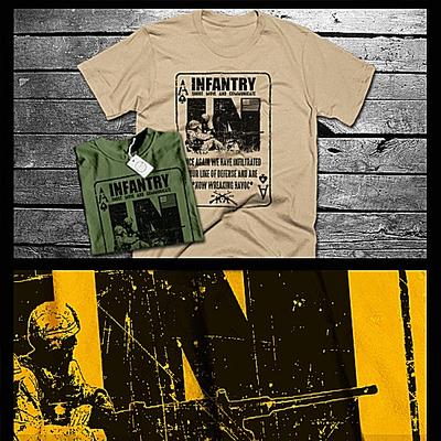 Kampf-T-Shirt Militär Infanterie Grunt Taktischer Angriff Infanterist Verwüstung anrichten
