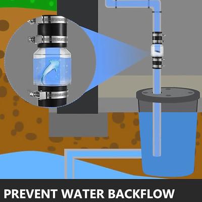 Válvula de Retención Silenciosa para Bomba de Aguas Residuales Válvula de Retención para Bomba de Sumidero Válvula de Prevención de Retorno de Aguas Residuales Material Plástico para Bomba de Sumidero