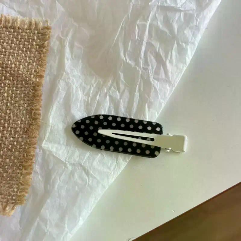 4/8Pcs Black White Polka Dot Hair Clips Cute Sweet Side Bangs Hairpin For Girls Lovely Daily Hair Accessories Gifts