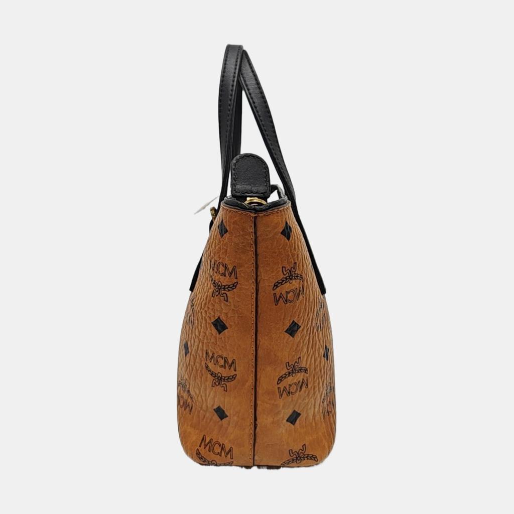 [Pre-Owned] Anya Visetos Coated Monogram Print Commuter Canvas Tote Bag Shopping Bag Shoulder Handbag Mini - Good #AIW5UO