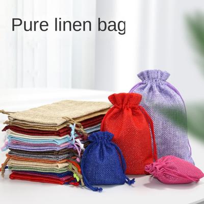 Linen Colorful Linen Drawstring Pockets with Drawstring Multiple Colour Jewelry Storage Bag Breathable and Dustproof