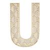 Wall Decoration - MÉGACRÉA - Letter U In Wood - Giant Alphabet 24 Cm - Solid Wood - Handmade