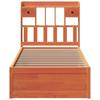 Solid Wood Bed without Mattress Wax Brown 75 x 190 cm Pine Wood
