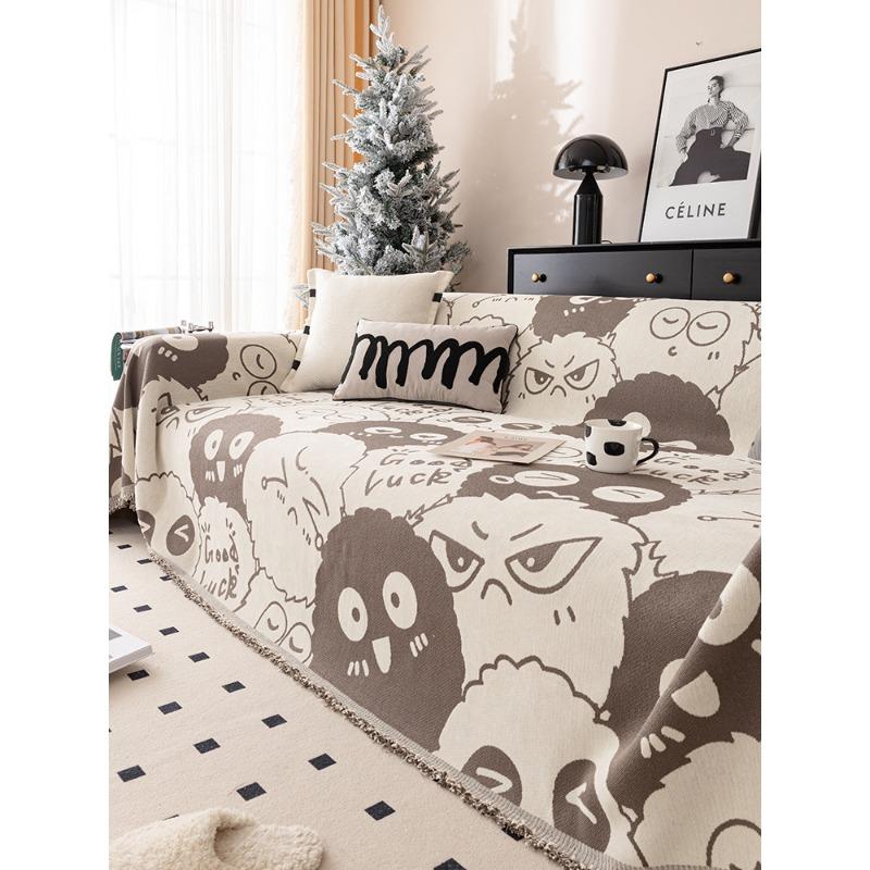 Dopamine Cute Sofa Cover Cloth Four Seasons Universal Seat Cover Cover Non-Slip Covered Backrest All-Inclusive Cover Towel Blanket