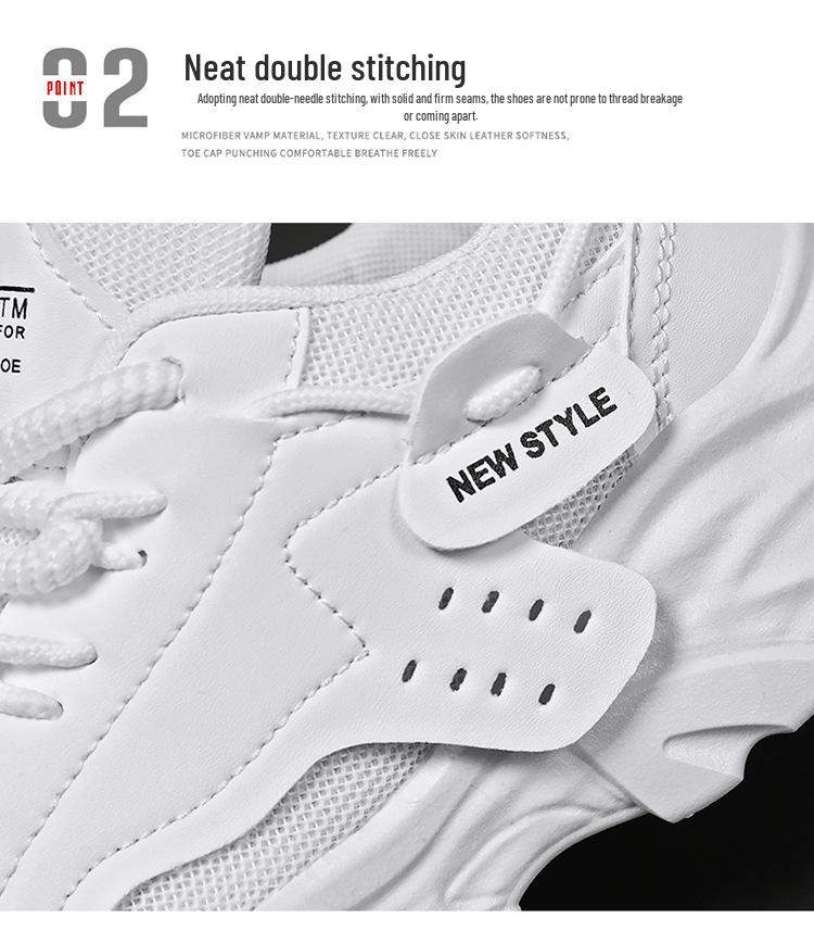 Férfi Divatos Légáteresztő Hálós Sportcipők: Sokoldalú Vastag Talpú Alkalmi Apa Cipők