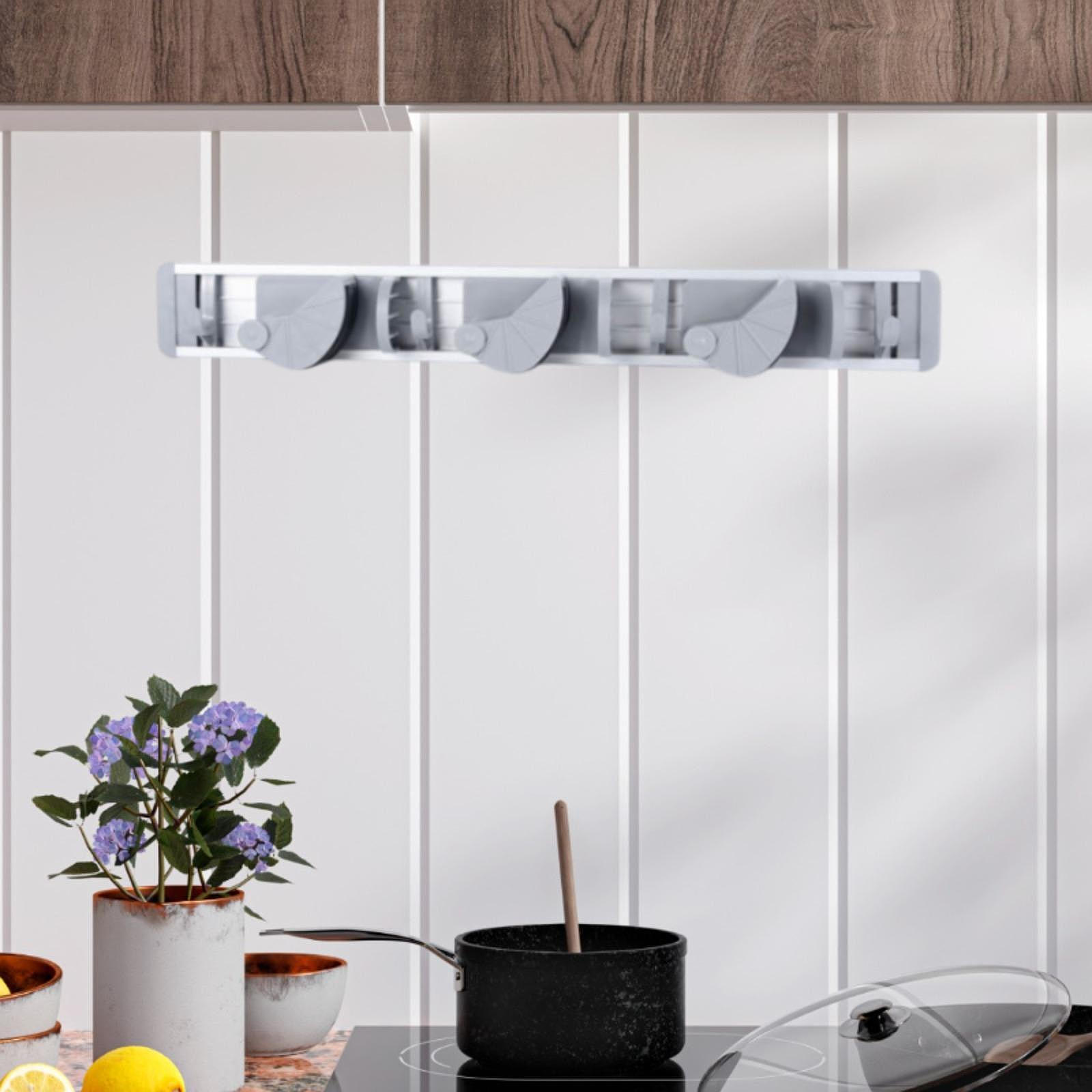 

Держатель для метлы и швабры, нескользящий настенный органайзер для уборки, многоцелевой