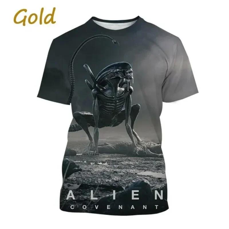 Μόδα Ανδρικά Ρούχα Νέο Εξωγήινο Πλάσμα 3D Εκτύπωση T-shirt Εξατομικευμένο Casual Oversized T-Shirt Harajuku Street Unisex Μπλούζες